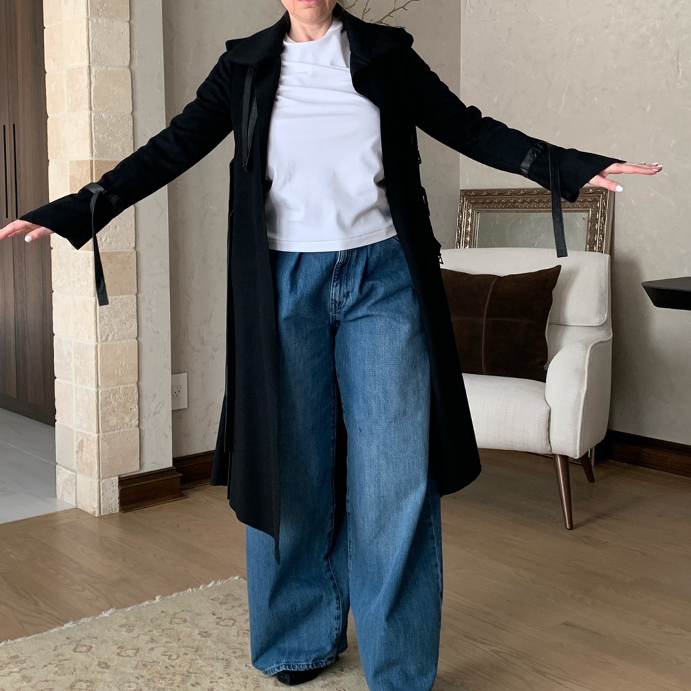 Versace Black Long Coat for Women